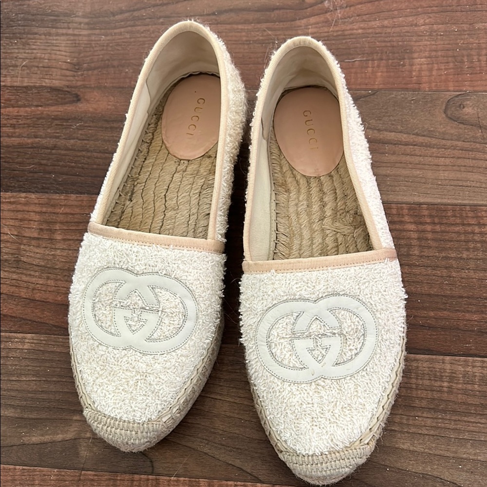 gucci pilar espadrille flat (color ivory)